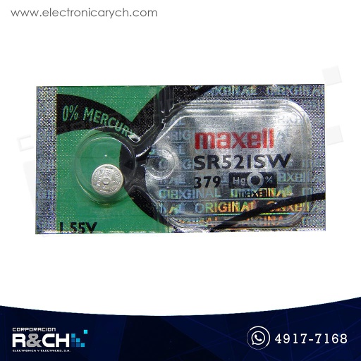 [SR521SW] SR521SW Batería alcalina tipo boton 1.55V Maxel SR521