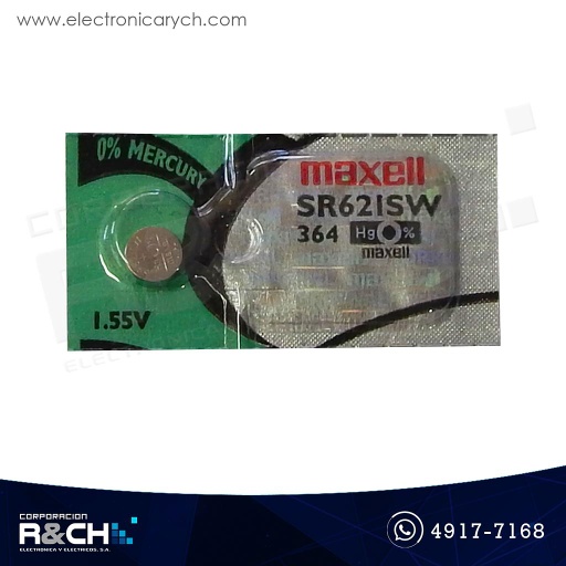 [SR621SW] SR621SW Batería alcalina tipo boton 1.55V Maxell SR621