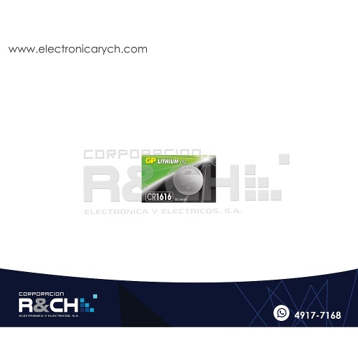 [BT-CR1616] BT-CR1616 BaterIa alcalina tipo Boton 3V CR1616