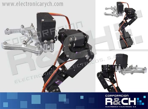 [MD-BRC] MD-BRC brazo robotico aluminio, incluye servos y accesorios