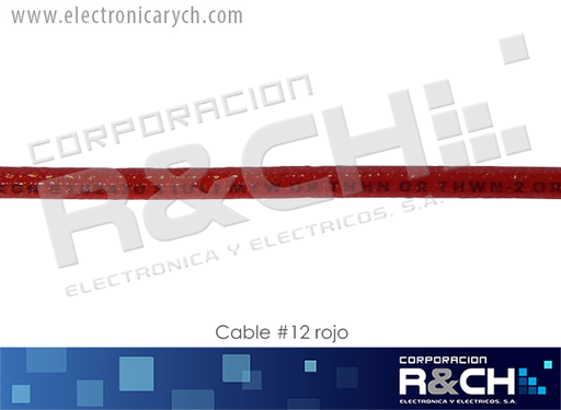 [CB-12R] CB-12R Cable 12 Rojo THHN