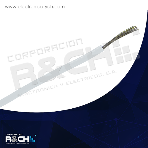 [CB-22B] CB-22B cable 1 mt calibre 22 blanco estañado