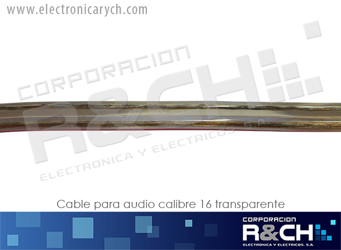 CB-AU16T cable para audio calibre 16 transparente