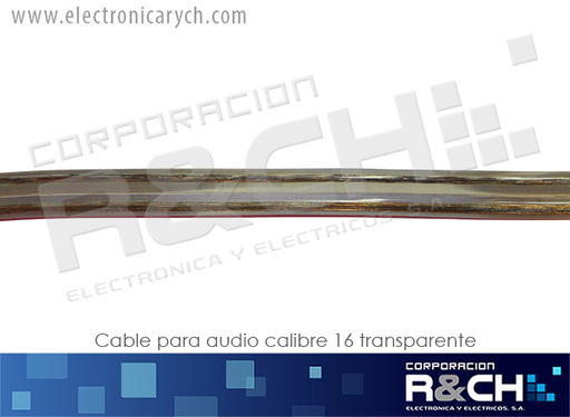 [CB-AU16T] CB-AU16T cable para audio calibre 16 transparente