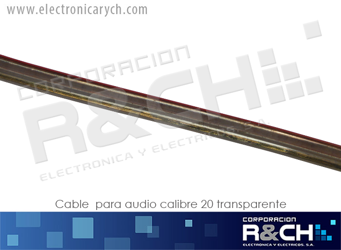 CB-AU20T cable para audio calibre 20 transparente