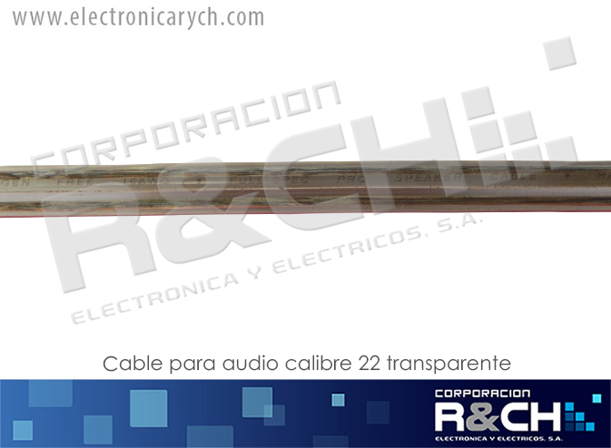 CB-AU22T cable para audio calibre 22 transparente