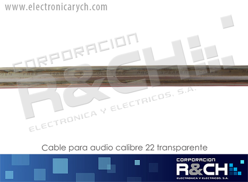 [CB-AU22T] CB-AU22T Cable Para Audio Calibre 22 Transparente