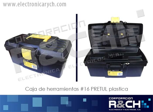 [20603] 20603 caja de herramientas #16 PRETUL plastica amarilla