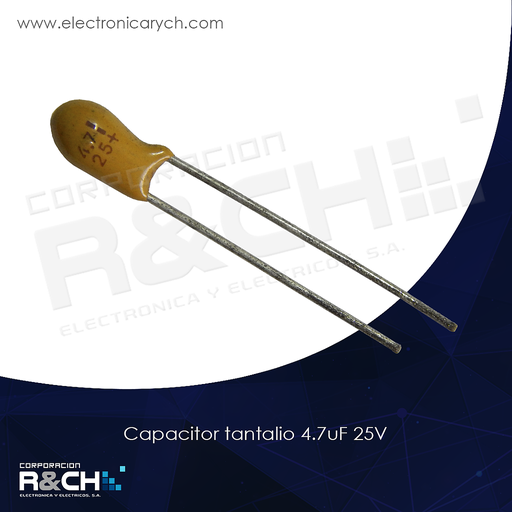 [CT-4.7U/25] CT-4.7U/25 Capacitor Tantalio 4.7uF 25V
