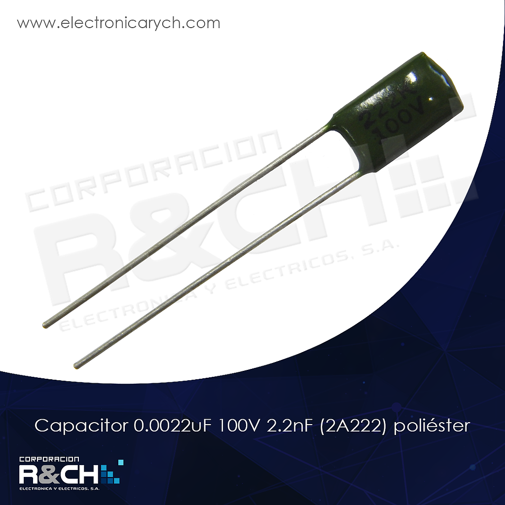 CP-0.0022U/100 capacitor 0.0022uF 100V 2.2nF (2A222) poliéster