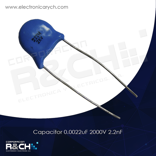 [CC-0.0022U/2K] CC-0.0022U/2K Capacitor 0.0022uF 2KV 2.2nF