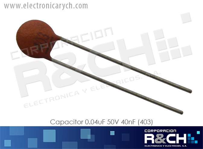 CC-0.04U/50 capacitor 0.04uF 50V 40nF (403)