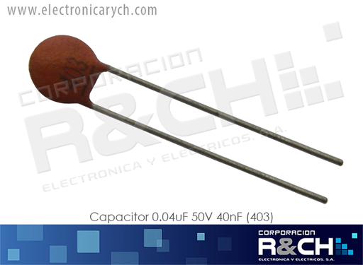[CC-0.04U/50] CC-0.04U/50 capacitor 0.04uF 50V 40nF (403)