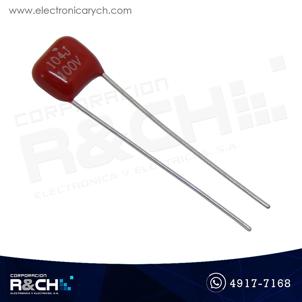 CP-0.1U/100 Capacitor 0.1uF 100V 100nF (2A104) polyester