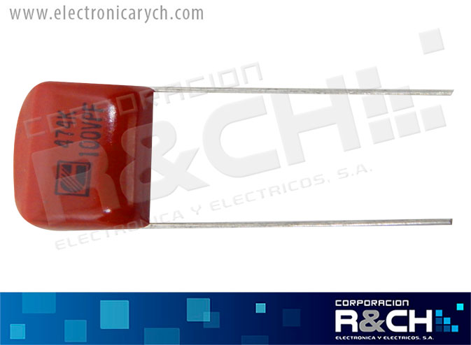 CP-0.47U/100 capacitor 0.47uF 100V 470nF (2A474) polyester
