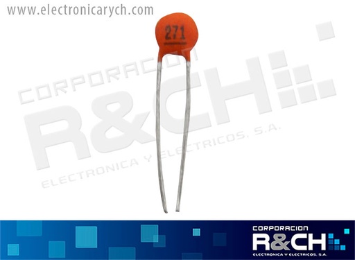 [CC-270P/50] CC-270P/50 capacitor 270pF 50V (271)