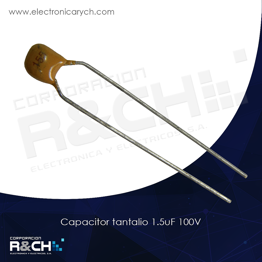 CT-1.5U/100 capacitor tantalio 1.5uF 100V