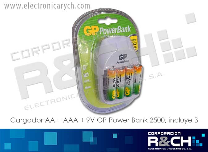 BT-PB11 cargador AA+AAA+9V GP Power Bank 2500 incluye B
