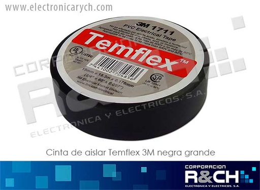 [CA-T3MNG] CA-T3MNG cinta de aislar Temflex 3M negra grande
