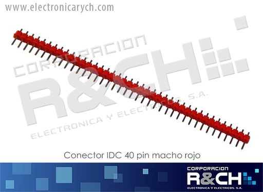 [CN-IDC40MR] CN-IDC40MR conector IDC 40 pin macho rojo