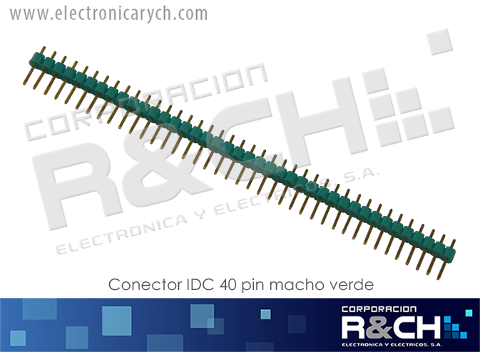 CN-IDC40MV conector IDC 40 pin macho verde