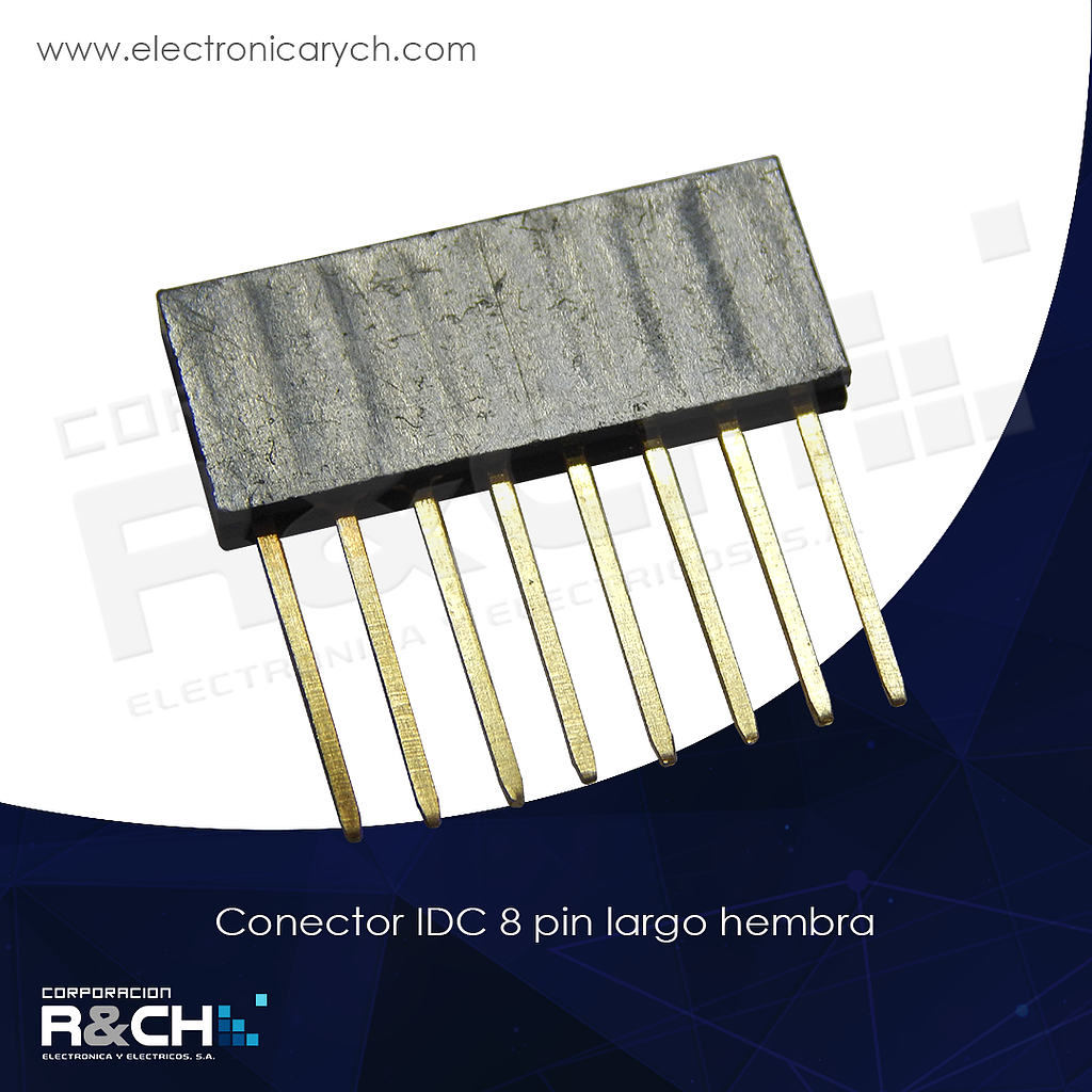 CN-IDC8FL conector IDC 8 pin largo hembra