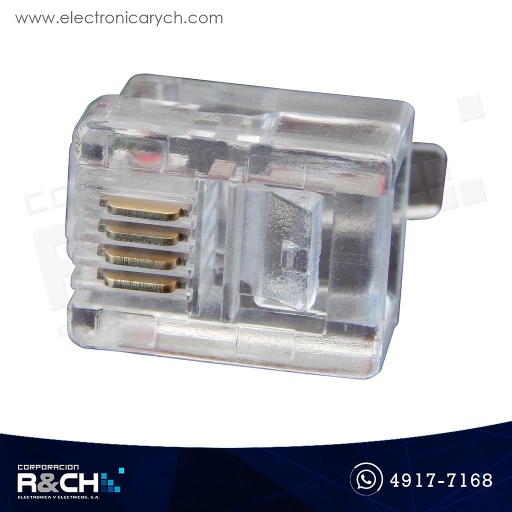 [CN-RJ11] CN-RJ11 Conector RJ11 generico 4 contactos para cable plano