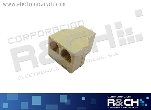[CN-RJ11R] CN-RJ11R conector RJ11 generico roseta 2 salidas