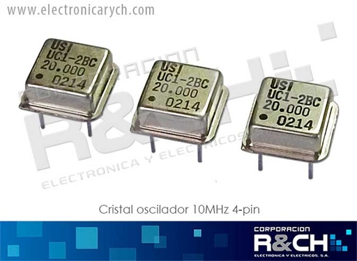 [CR-10M/4] CR-10M/4 cristal oscilador 10MHz 4-pin
