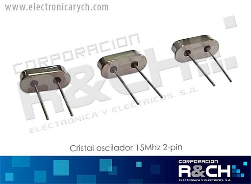 [CR-15M/2] CR-15M/2 cristal oscilador 15Mhz 2-pin