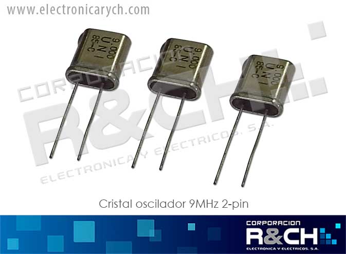 CR-9M/2 cristal oscilador 9MHz 2-pin
