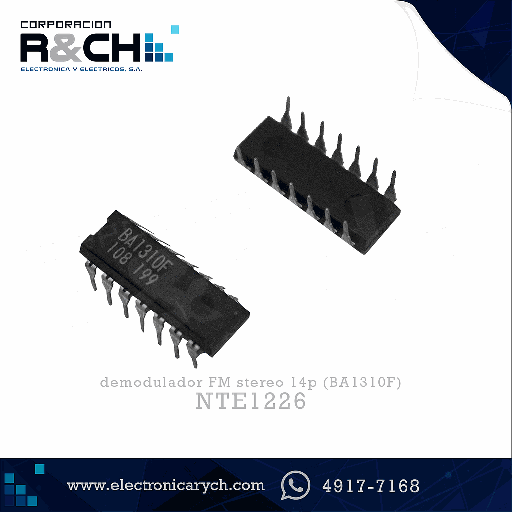 [NTE1226] NTE1226 demodulador FM stereo 14p (BA1310F)