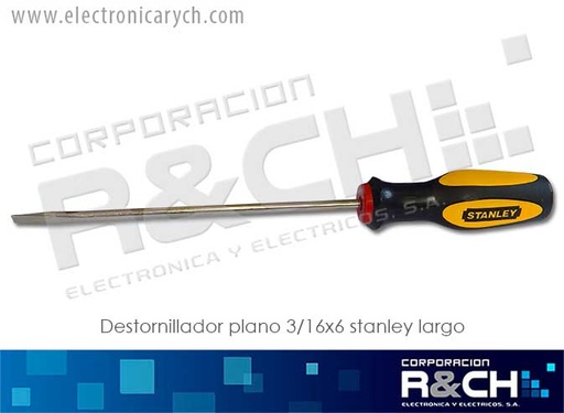 [DES-005B] DES-005B destornillador plano 3/16x6 stanley largo