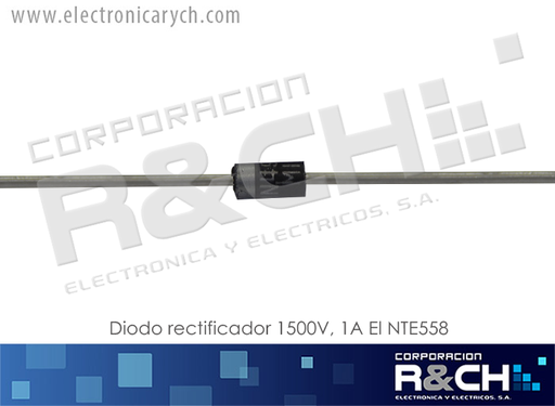 [NTE558] NTE558 diodo rect. Si 1500V, 1A
