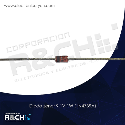 [NTE139A] NTE139A diodo zener 9.1V 1W (1N4739A)