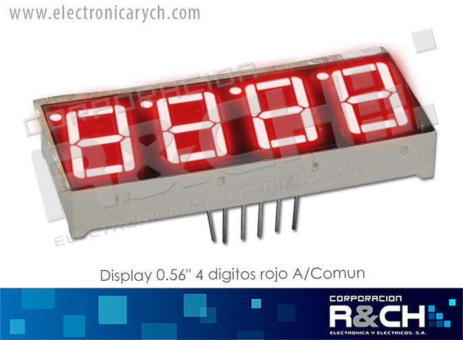 DP-4AC display 0.56&quot; 4 digitos rojo A/Comun