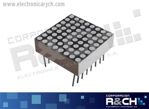[DP-M288] DP-M288 display matriz de LEDs 37.5x37.5mm 8x8 rojo catodo anodo
