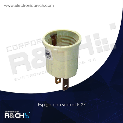 [60-523] 60-523 espiga con socket E-27