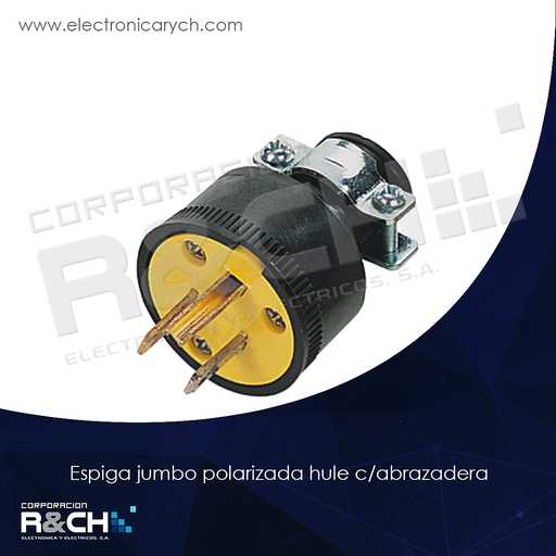 [60-E18-3] 60-E18-3 espiga jumbo polarizada hule c/abrazadera