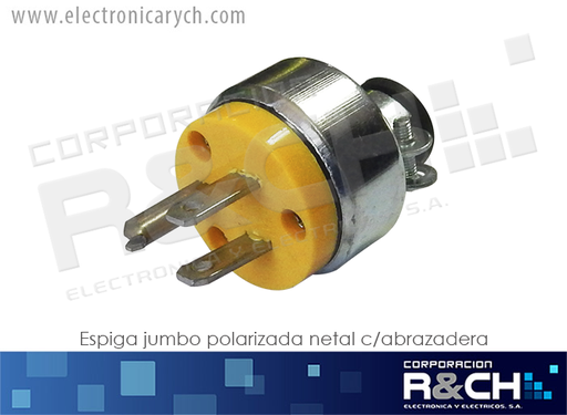 [60-E17-3] 60-E17-3 espiga jumbo polarizada metal c/abrazadera