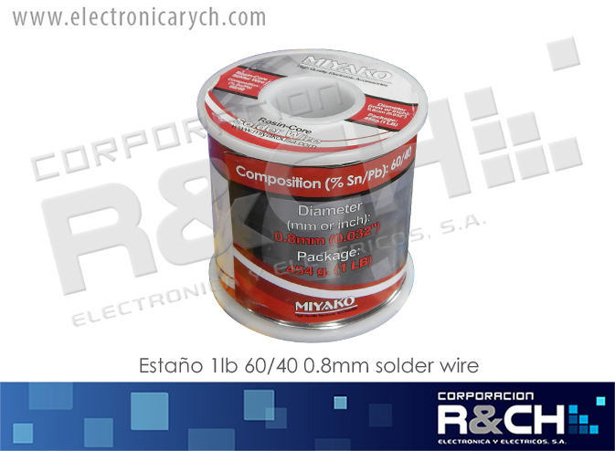 ES-1LB0.8 estaño 1lb 60/40 0.8mm solder wire
