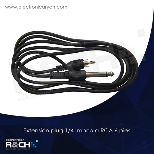 [CA-1612] CA-1612 extensión plug 1/4" mono a RCA 6 pies