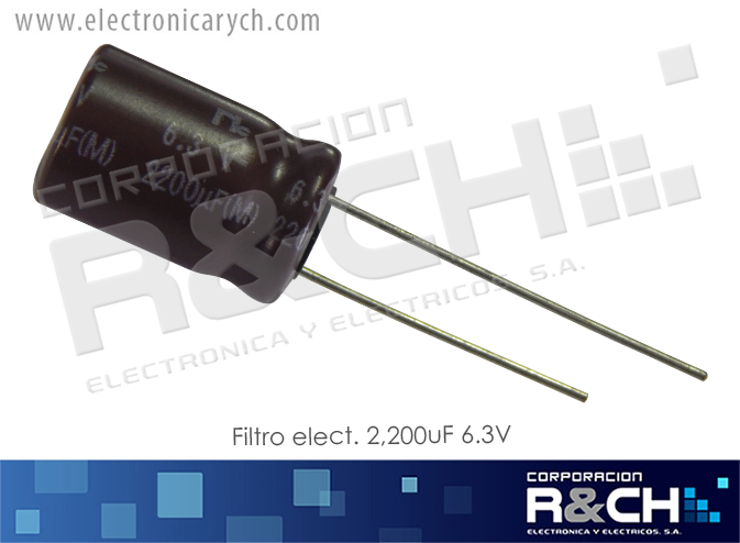 FE-2200U/6.3 filtro elect 2,200uF 6.3V