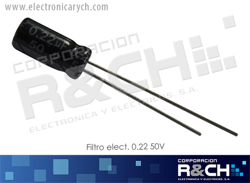 [FE-0.22U/50] FE-0.22U/50 filtro elect. 0.22 50V