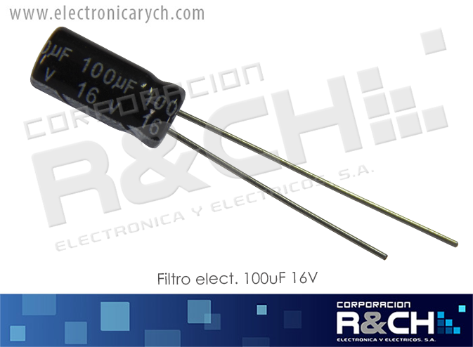 FE-100U/16 filtro elect. 100uF 16V