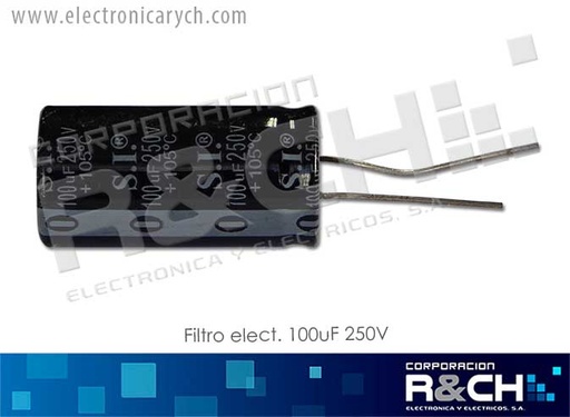 [FE-100U/250] FE-100U/250 Filtro Electrolitico 100uF 250V