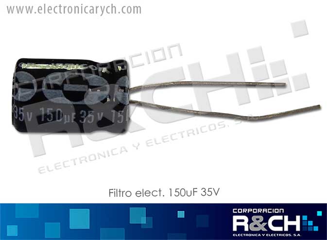 FE-150U/35 filtro elect. 150uF 35V