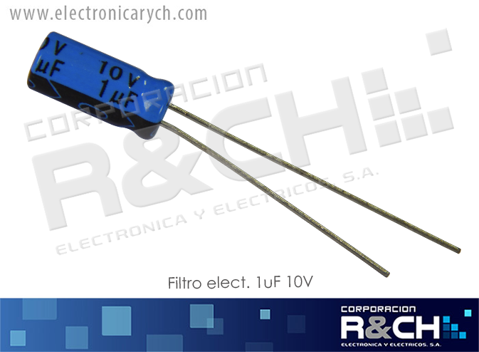 FE-1U/10 filtro elect. 1uF 10V