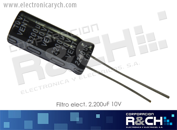 FE-2200U/10 filtro elect. 2,200uF 10V