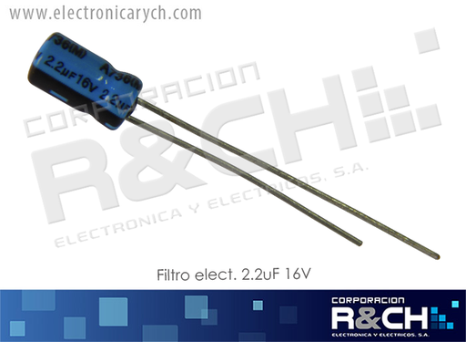 [FE-2.2U/16] FE-2.2U/16 filtro elect. 2.2uF 16V
